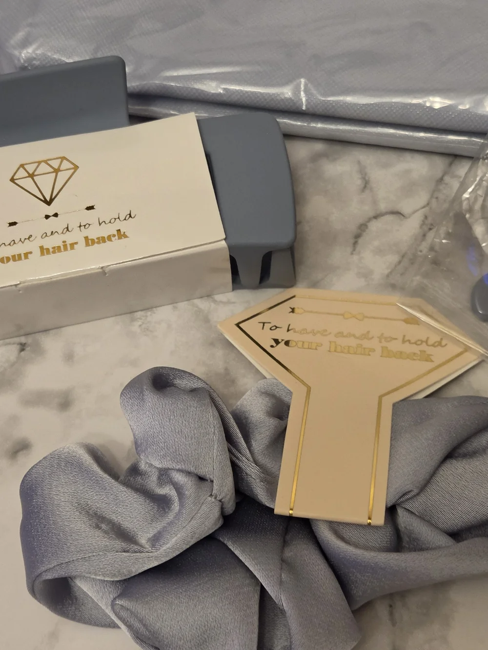 CURASA Bridesmaid 4 Piece Gift Set, Cream Blue